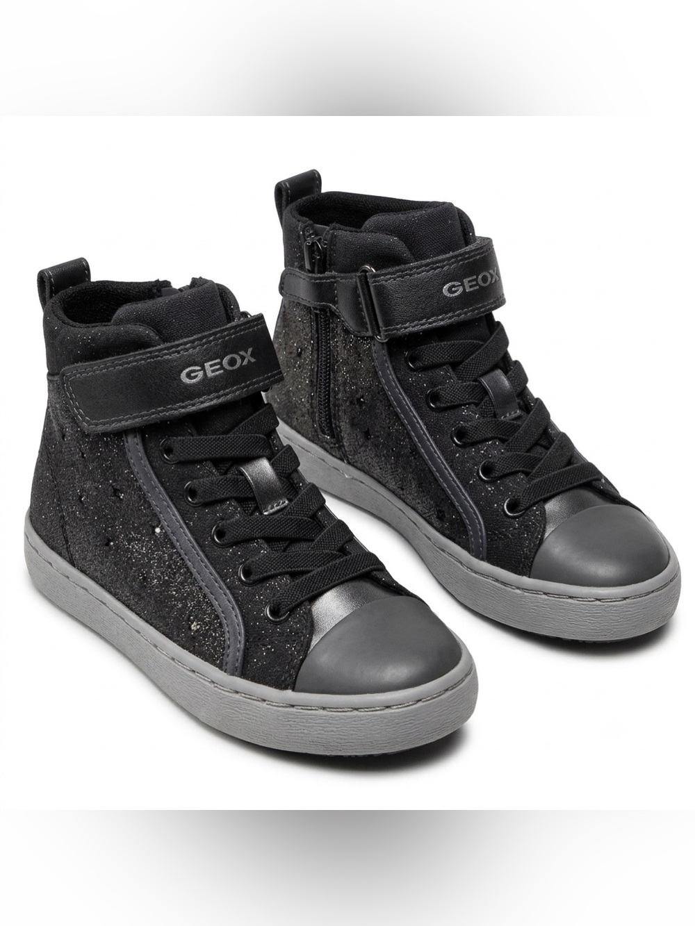 Geox High tops Geox Shoes Respira Grey with Gold Hearts Eur: 30 = US: 12